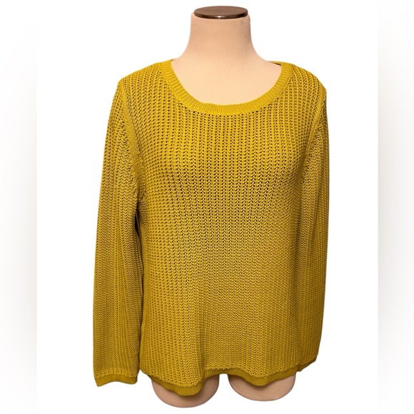 EUC! LOFT Gorgeous Chartreuse Sweater XL - Picture 1 of 7